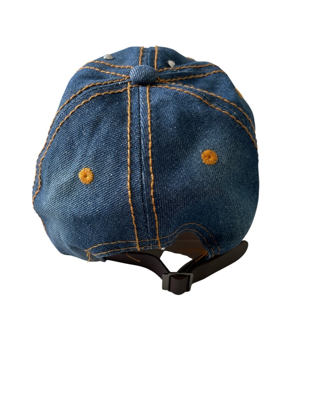 Denim Bling Baseball Cap with Crystal 'BOSS' Accent - Picture 5 of 8